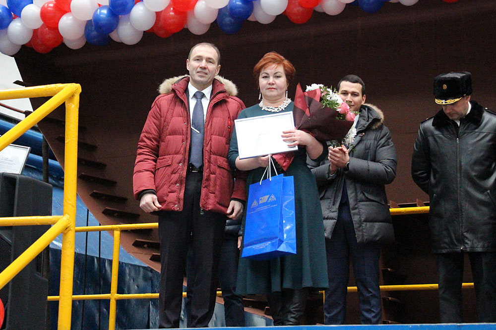 Закладка корпуса малого ракетного корабля проекта 22800
